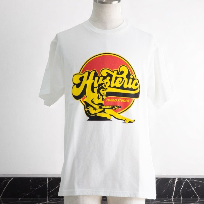 希少 HYSTERIC GLAMOUR ホワイト HYSTERIC SOUND STUDIO Tシャツ