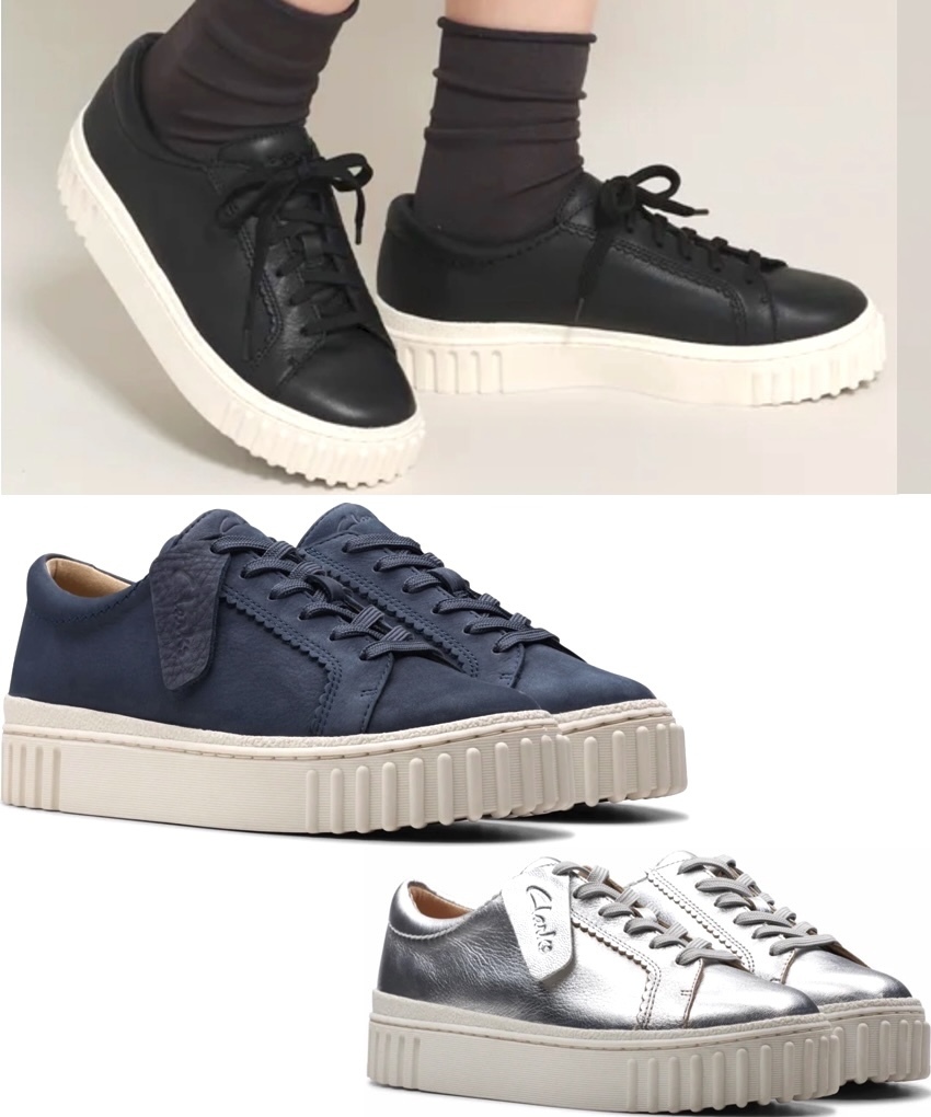Clarks チャンキー 厚底 スニーカー ローファー レザー サンダル