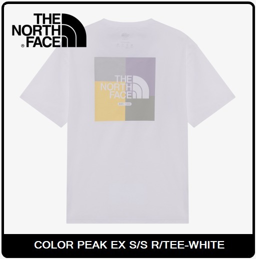 【THE NOTRH FACE】 COLOR PEAK EX S/S R/TEE‐WHITE