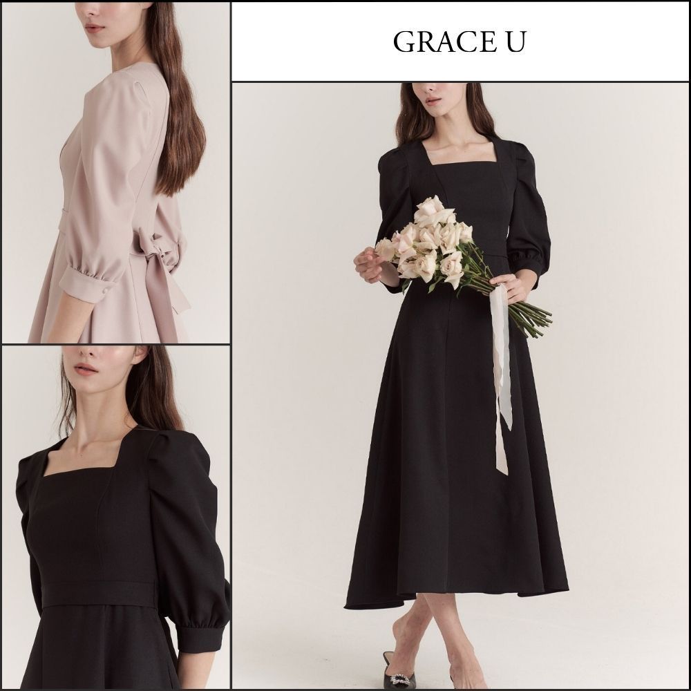 【GRACE U】Stila Square-Neck One-Piece