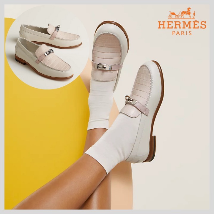 《上品なバイカラー♪》HERMES デスタン モカシン
