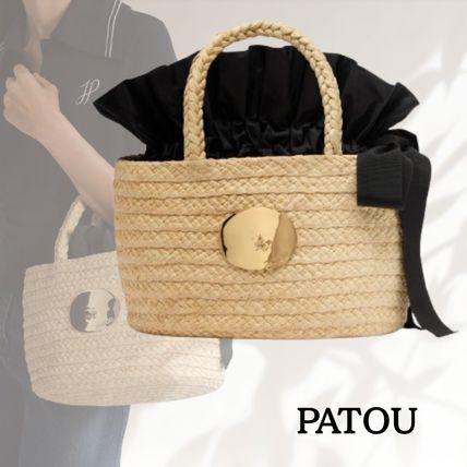 ビッグサイズ●２WAY●PATOU●ラフィアトートかごバッグ Patou | バケットバッグ
