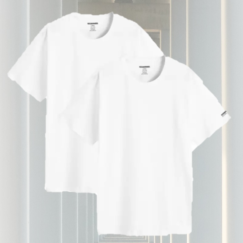 【NEIGHBORHOOD】ベーシック Tシャツ 2枚入パック ホワイト