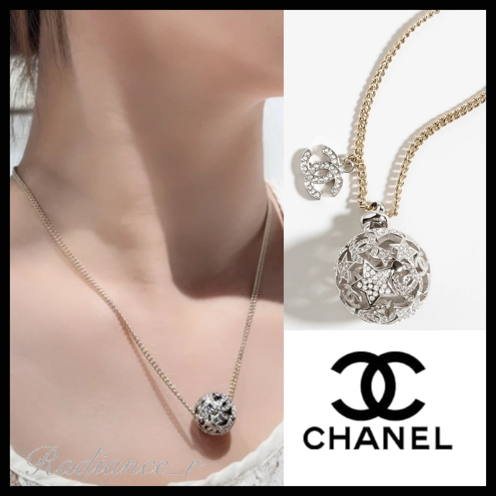 【球体〜星の煌めき】CHANEL ロング ペンダント ネックレス