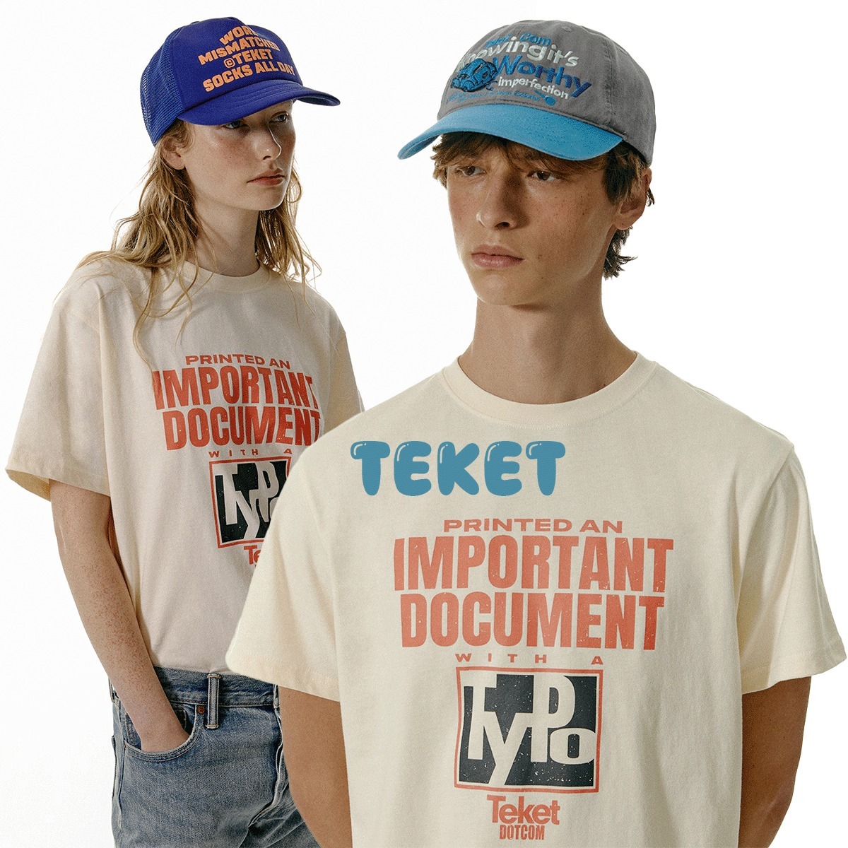 [teket] / ☆ 25SS Document Tee / Cream