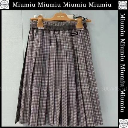 VIPセール◇MIUMIU◇ミュウミュウ◇ギンガムチェック スカート