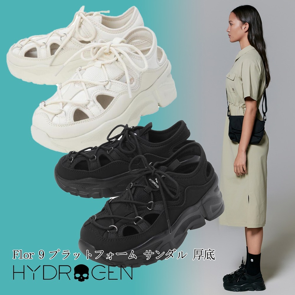 【HYDROGEN】(韓国) Flor 9 プラットフォーム サンダル 厚底