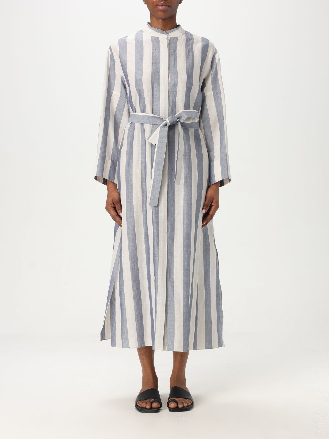 VIP価格【S Max Mara】ベルト付き ロングスリーブ ドレス