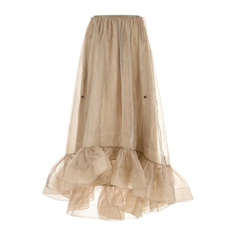 スカート Zimmermann Cappuccino organza Dawning skirt
