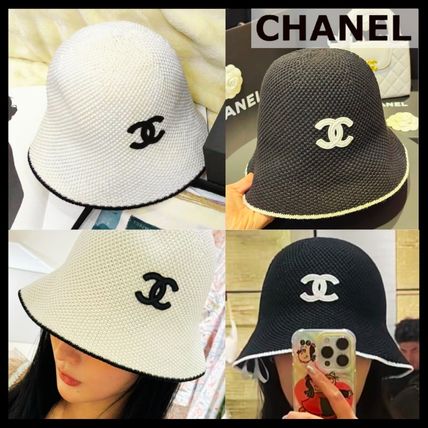 【今年の夏はこれ！】CHANEL ハット CC ブラック（黒）系 CHANEL(シャネル) Tuewid(ツイード) ハット
