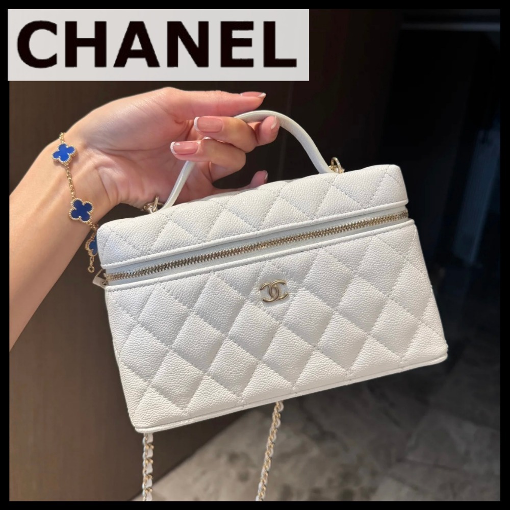 【エレガント】CHANEL チェーンクラッチ バニティケース CCロゴ