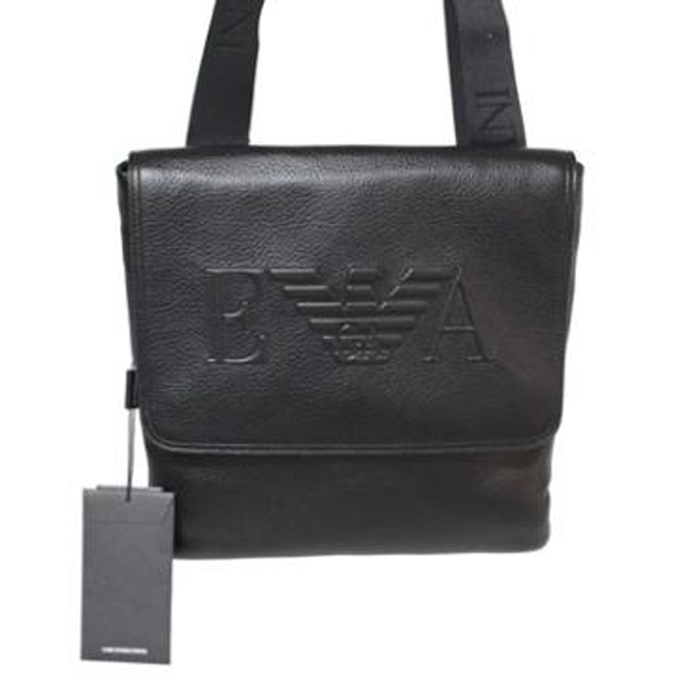 エンポリオアルマーニメンズブラッククロスバッグ