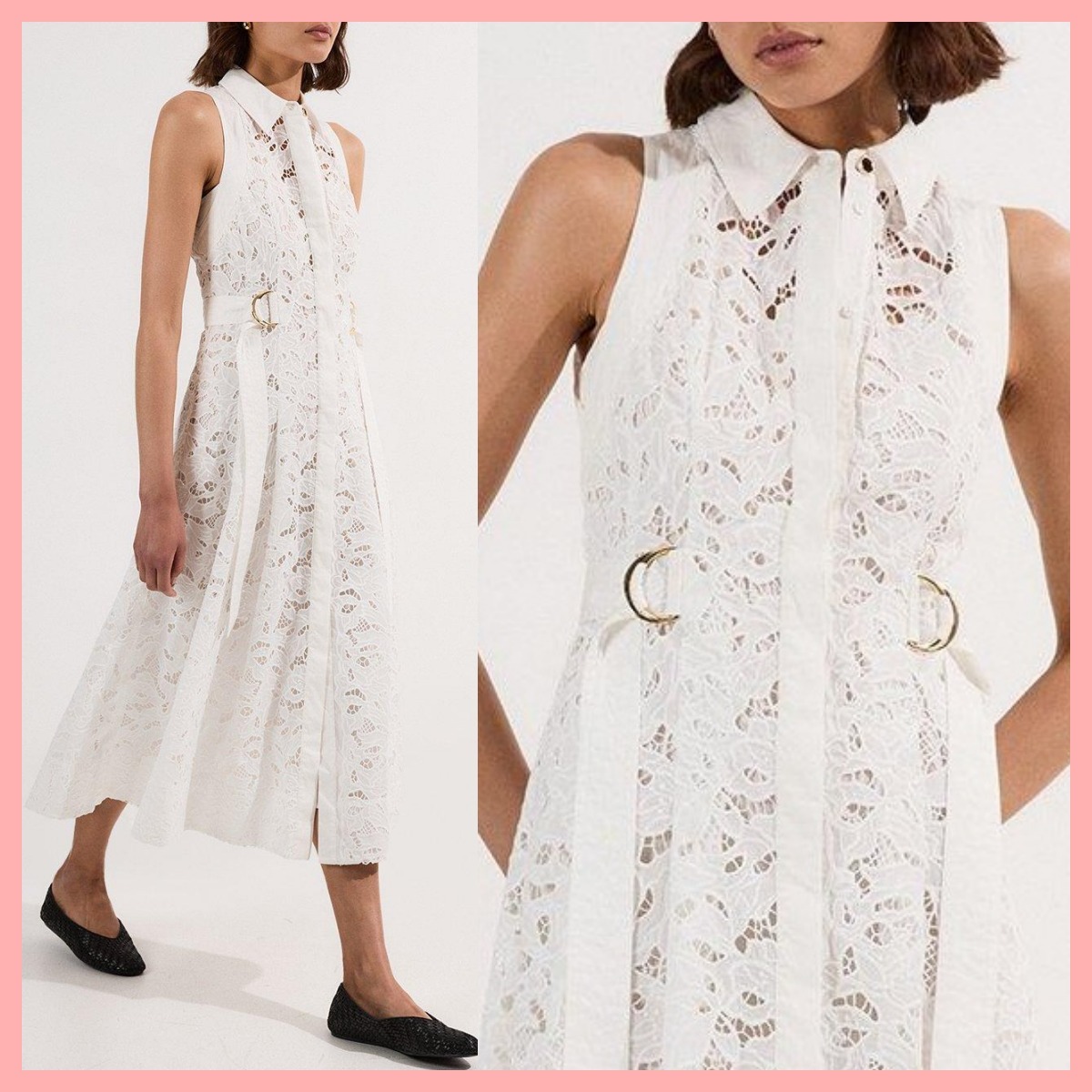 日本未入荷★Karen Millen レースシャツワンピース