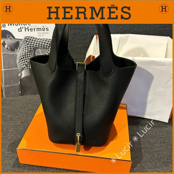 洗練さと共に☆HERMES Picotin Lock 18ピコタンロック 黒