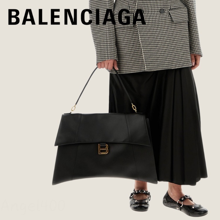 関税込 BALENCIAGA Hourglass ソフトラージ ハンドバッグ