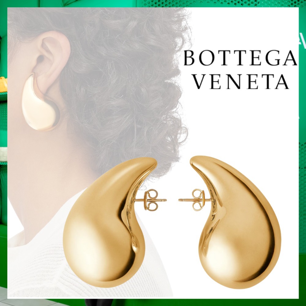 【BOTTEGA VENETA】イエローゴールド ラージ ドロップ ピアス