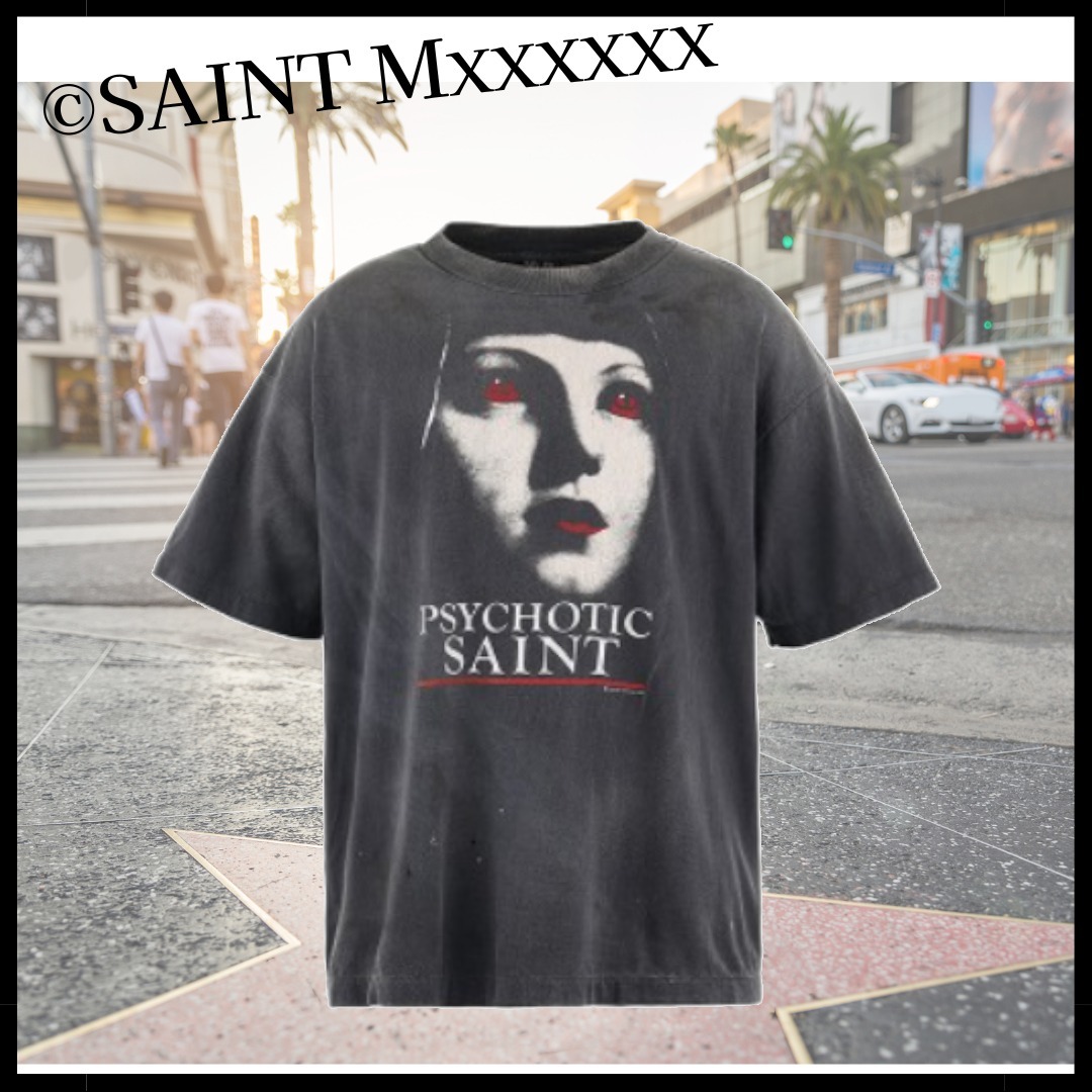 【SAINT Mxxxxxx】SS TEE / PSYCHOTIC SNT / BLACK 半袖Tシャツ