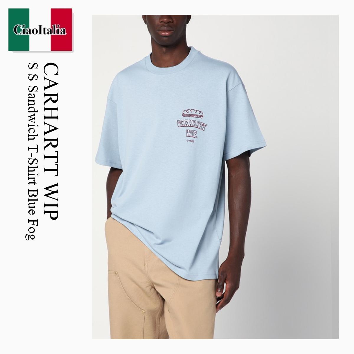 Tシャツ・カットソー Carhartt Wip S S Sandwich T-Shirt Blue Fog