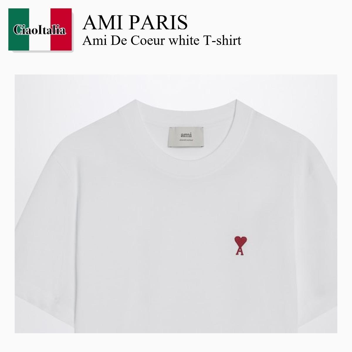 Tシャツ・カットソー Ami Paris Ami De Coeur White T-Shirt