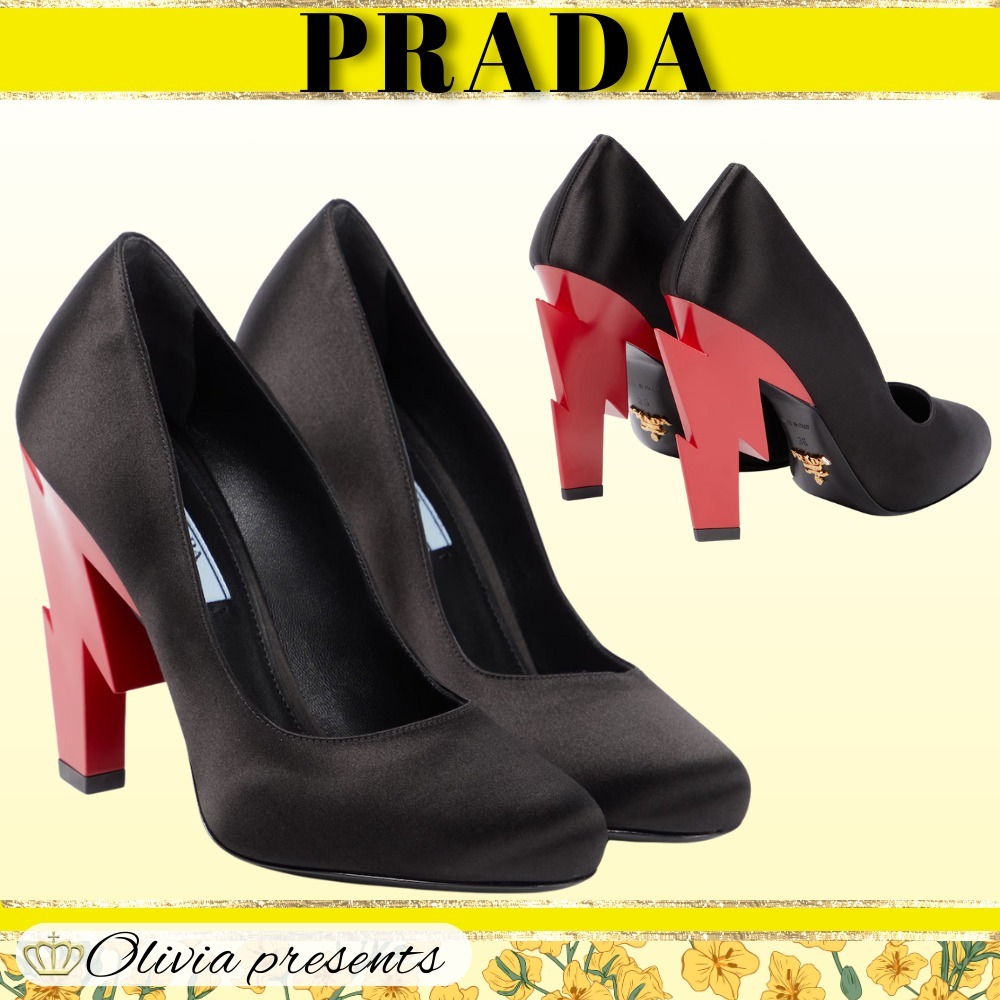 【PRADA】サテンパンプス