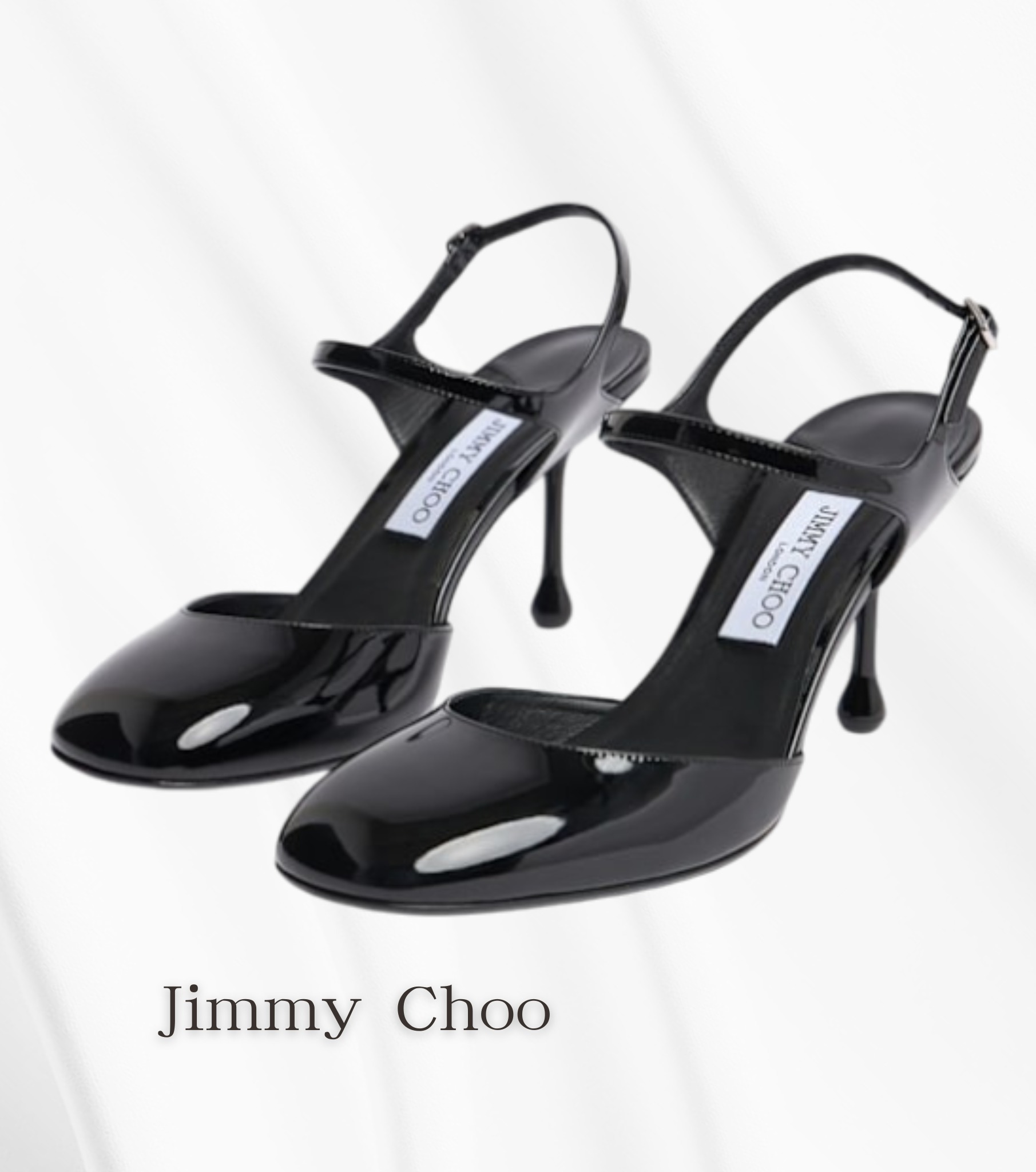 【JIMMY CHOO】Pixie パテントレザーパンプス 80mm