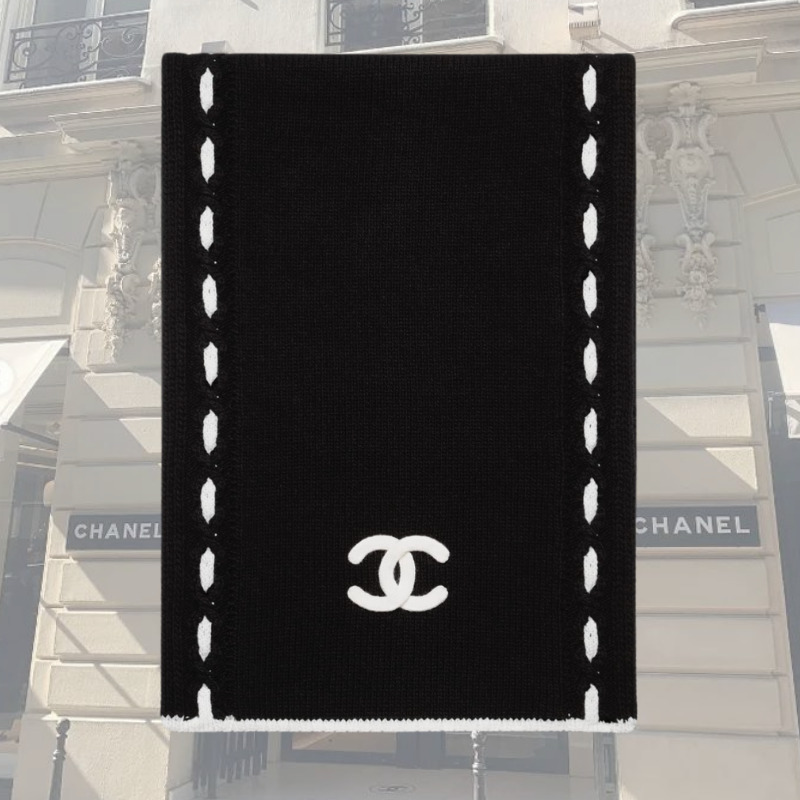 ★25メティエダール★【CHANEL】カシミア ステッチストール