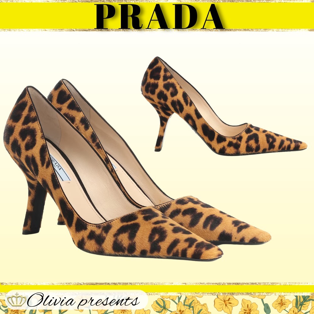 【PRADA】プリントカーフヘアパンプス