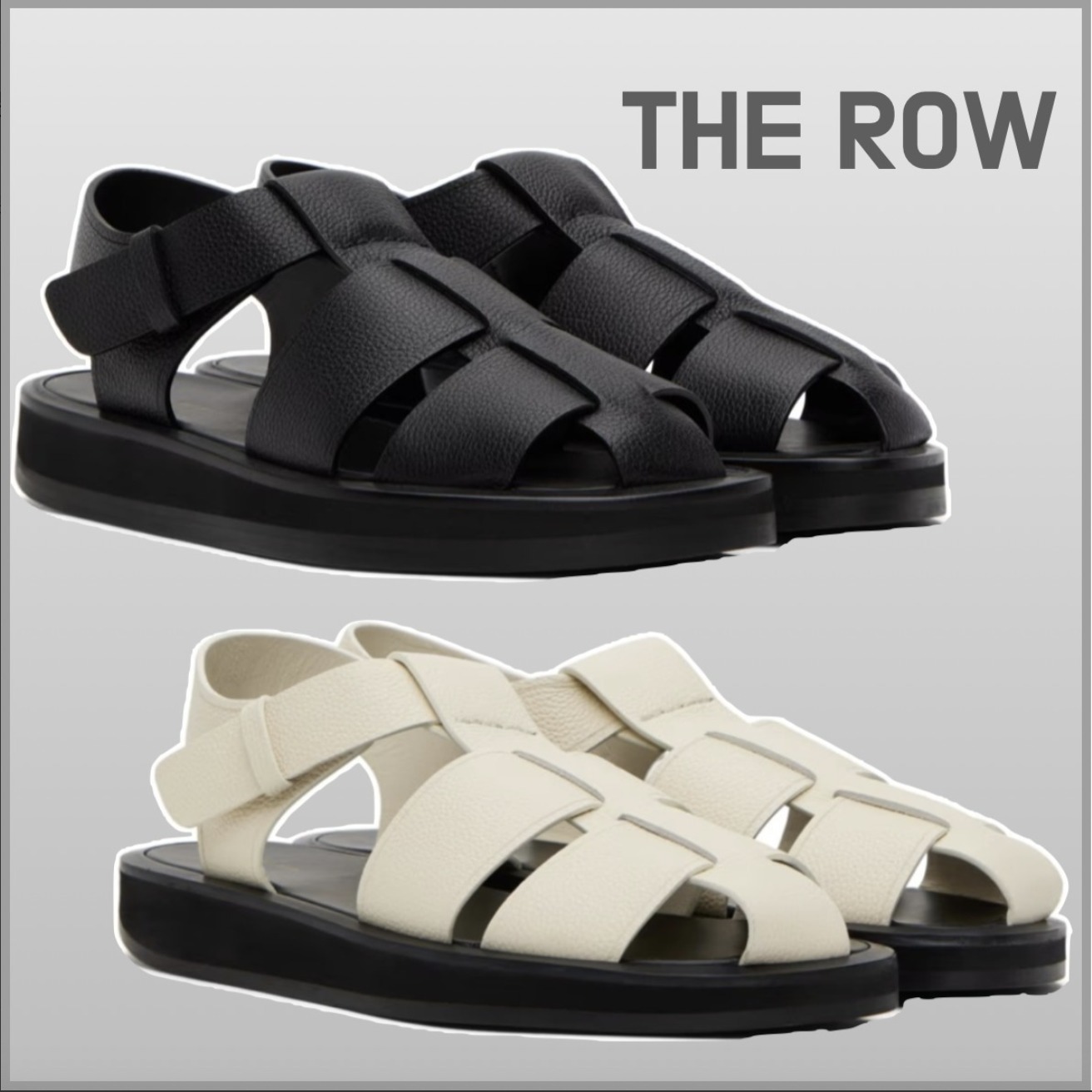 【The Row】 レディース フラット サンダル レザー 国内発送