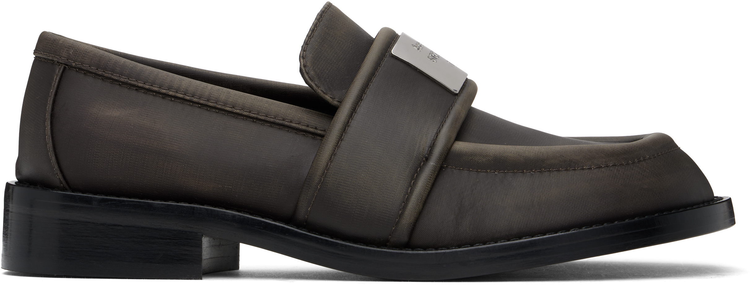 【関税込み】Acne Studios ブラウン ナイロン ローファー