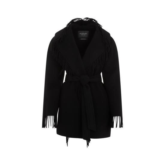 コート BALENCIAGA Women Jackets 772968 TPU04 1000 BLACK