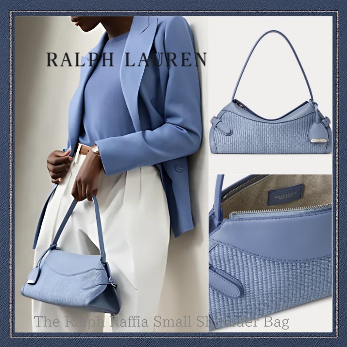 【日本完売カラー】RALPH LAUREN ラフィア スモールショルダー