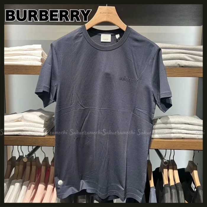 【BURBERRY】人気沸騰！men's ロゴ 半袖Tシャツ navy