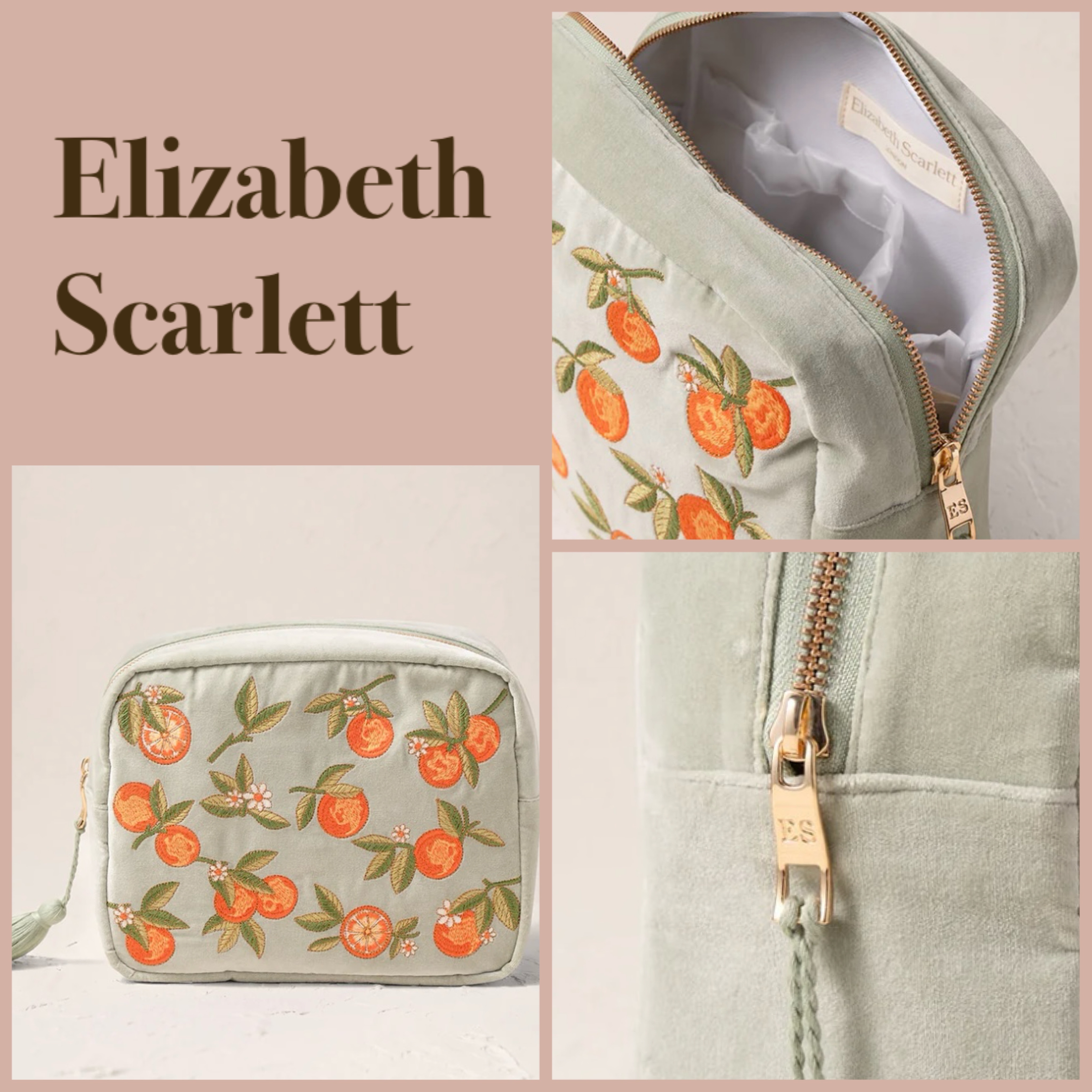 日本未入荷【Elizabeth Scarlett】Orange Blossom Sage Wash Bag