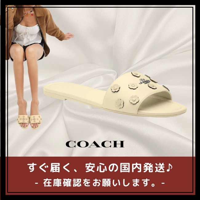 【COACH】スライド サンダル・ティー ローズ