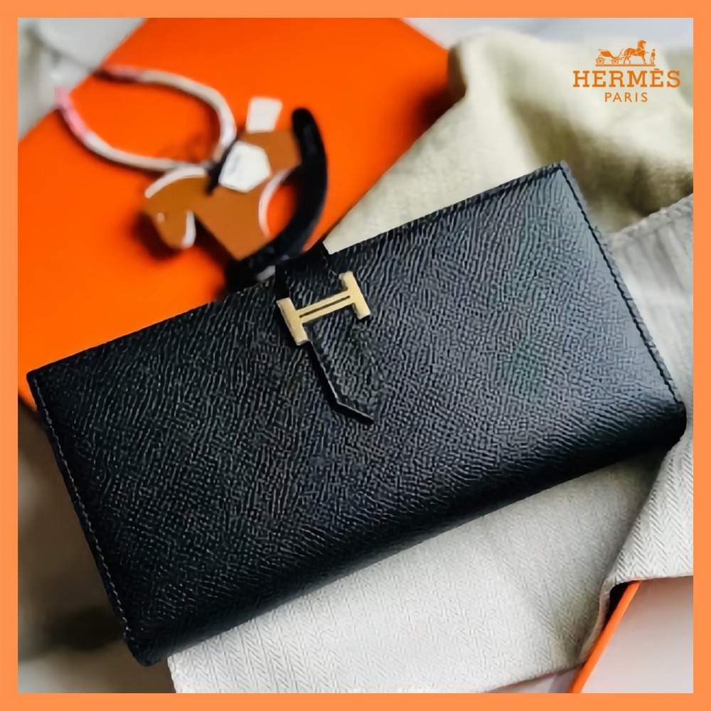 さりげなくお洒落♪【HERMES】ベアンスフレ ウォレット 長財布