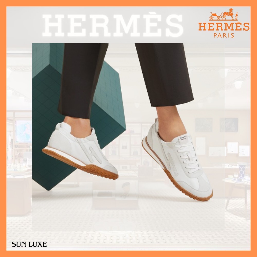 【ヴィンテージスタイル☆】HERMES スニーカー ジェット 白