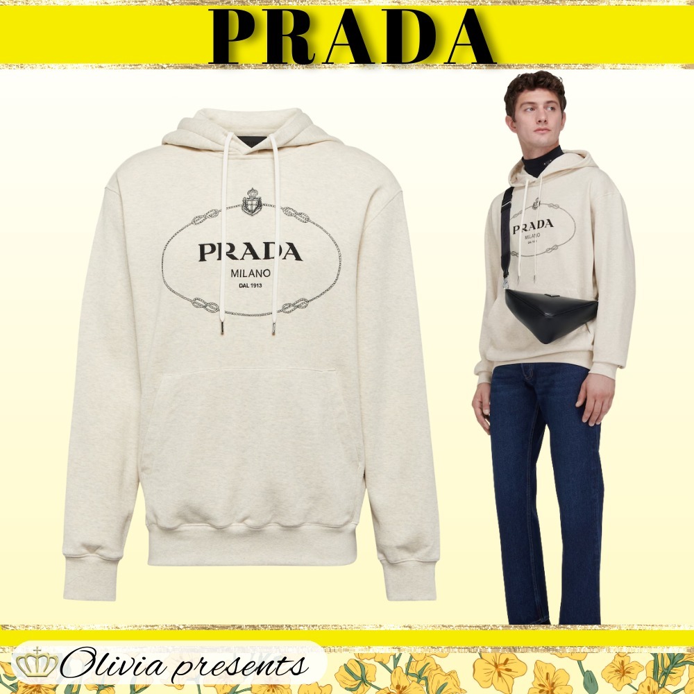 【PRADA】 ロゴコットンパーカー
