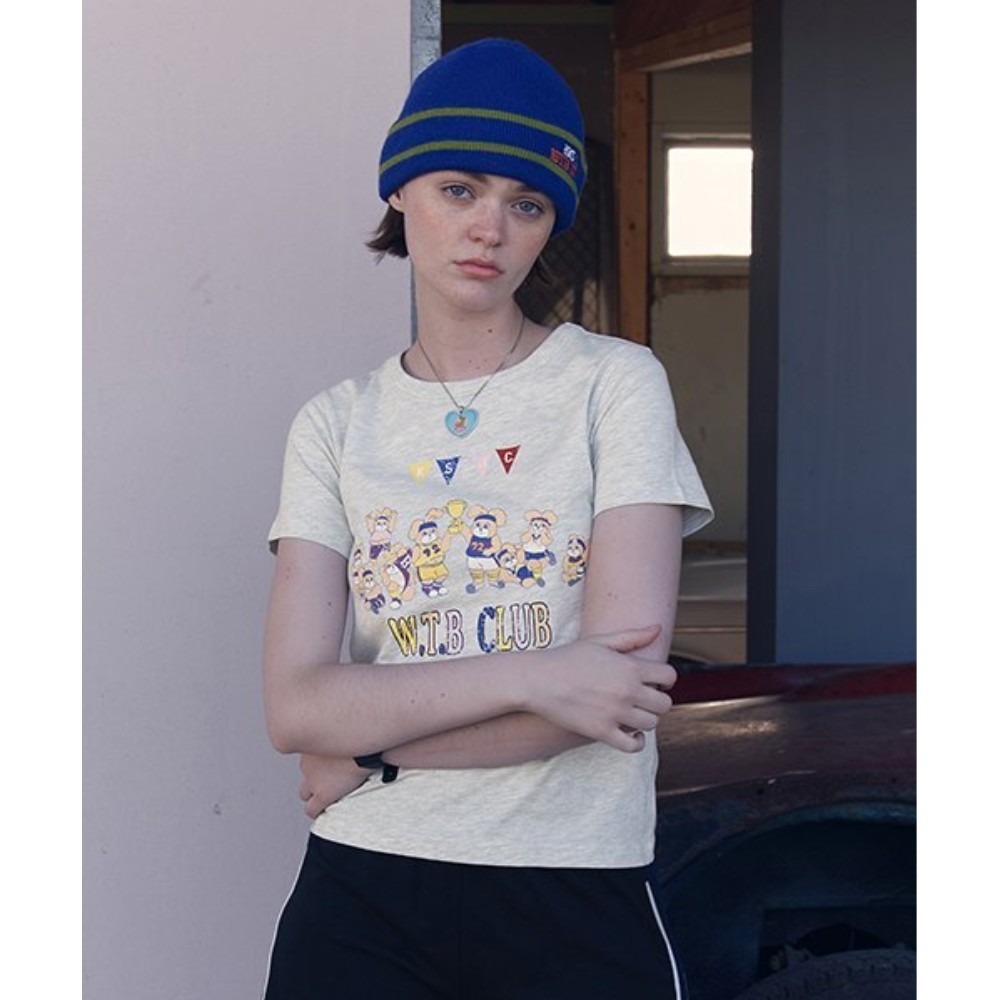★KIRSH★ Wittybunny vintage graphic t-shirt oatmeal