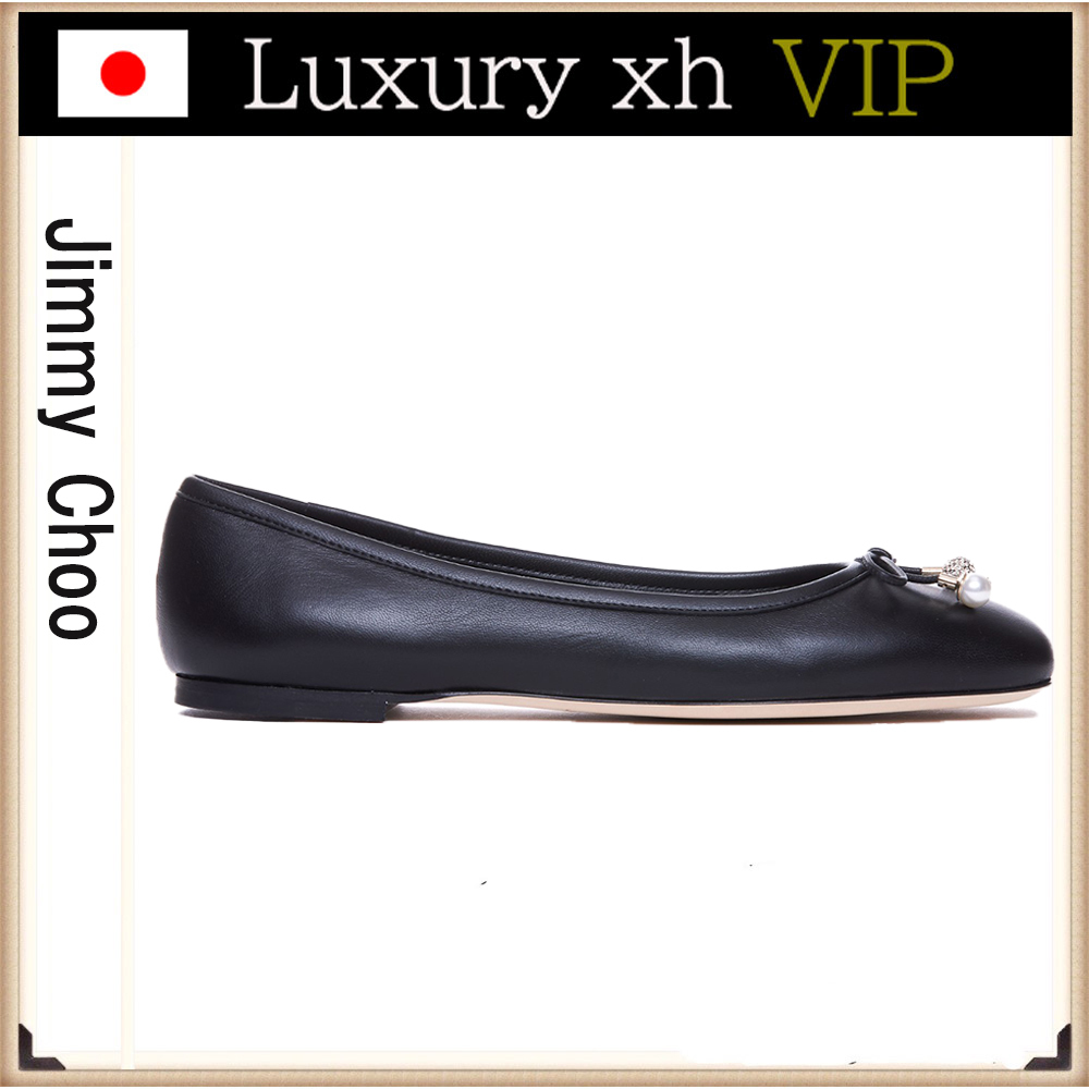 25AW Jimmy Choo エルメ フラット パール付き フラットシューズ