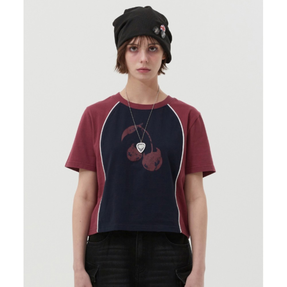 ★KIRSH★ Color Block Raglan T-Shirt Dark Navy