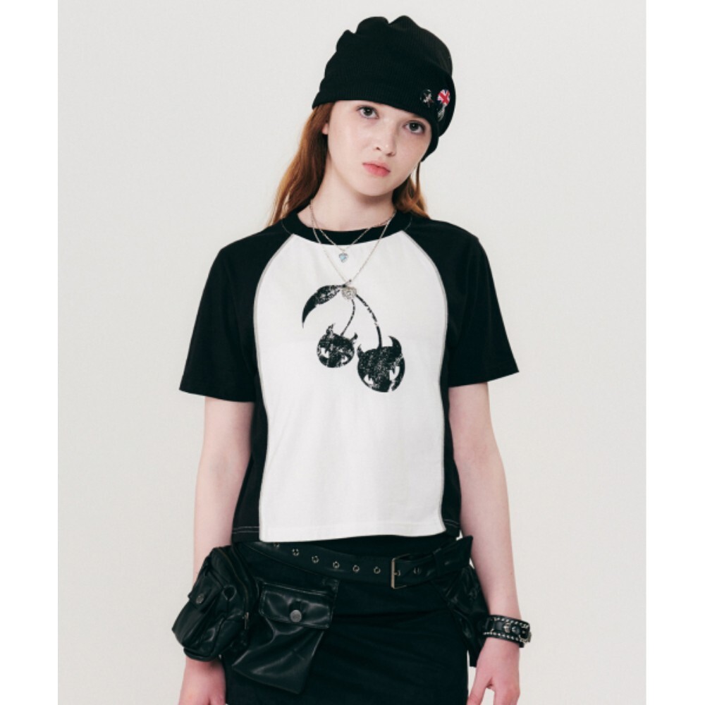 ★KIRSH★ Color Block Raglan T-Shirt White