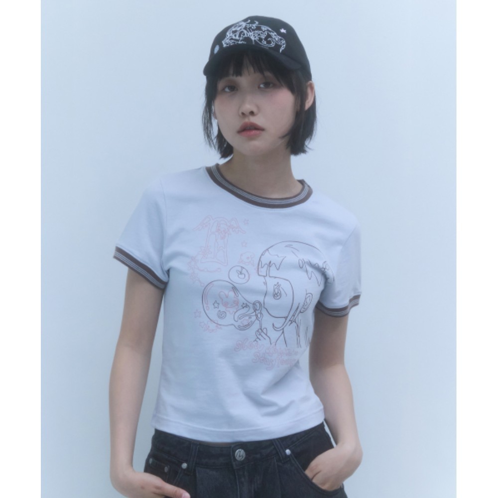 ★KIRSH★ Kirsh X Sun One Bird Ringer T-Shirt Dark Sky