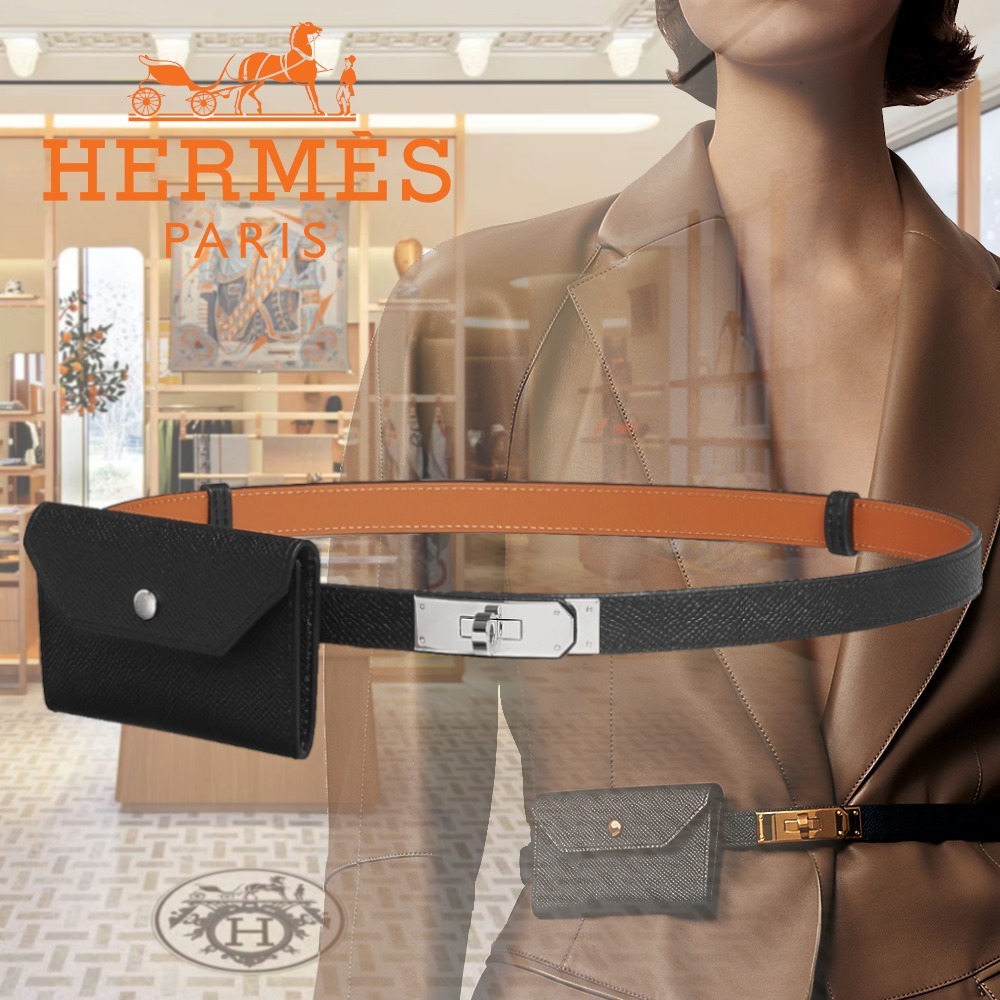 【この1本でまとまる】HERMES ケリーポケット ベルト 海外限定色