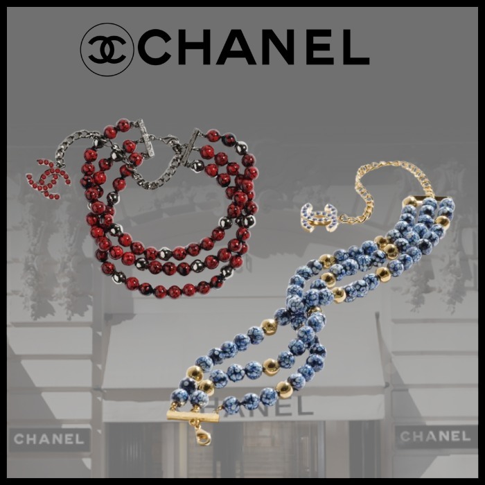 【25A最新作♪】CHANEL CCロゴ グラスストーン チョーカー