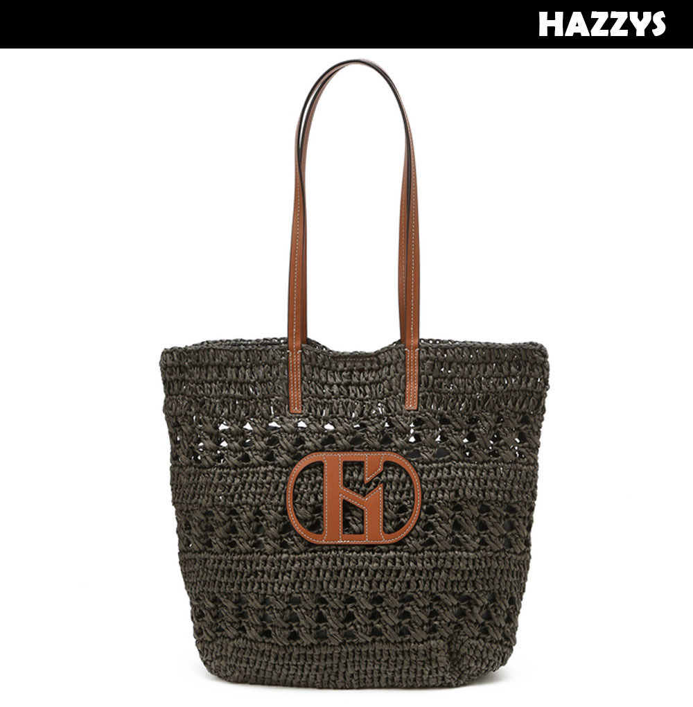 HAZZYS ■ カーキラタンショルダーバッグ