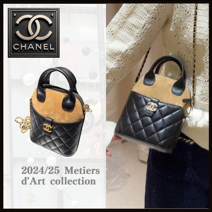 【新作！異素材ミックスが映える】CHANEL チェーン クラッチ