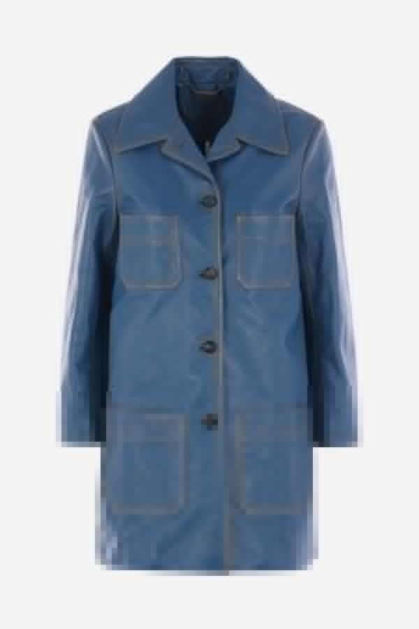 レザージャケット・コート CHLO SINGLE-BREASTED COAT IN LEATHER