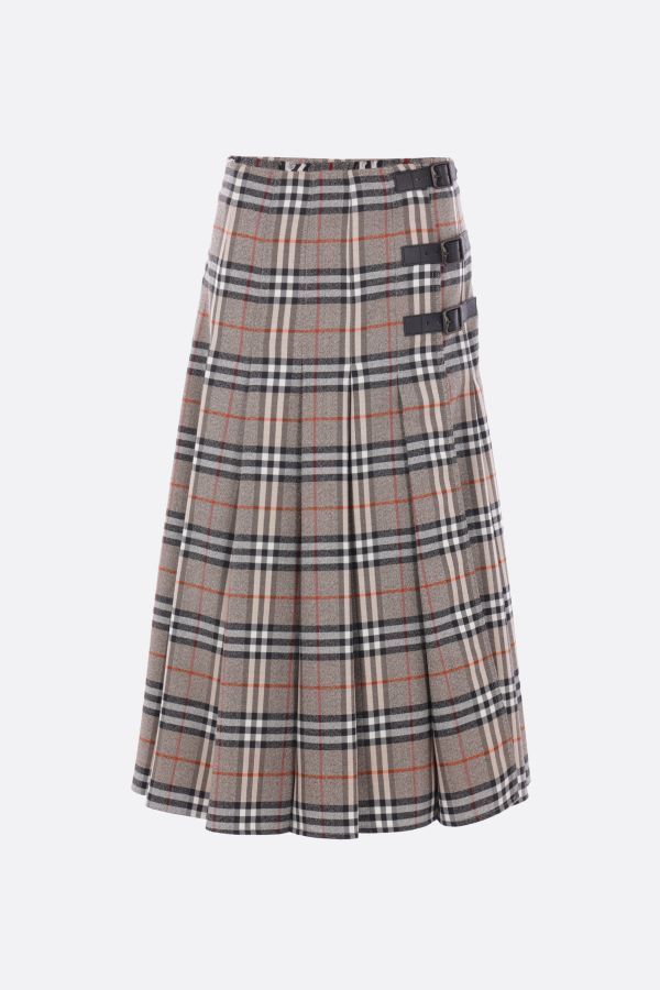 スカート BURBERRY CHECK WOOL MIDI KILT
