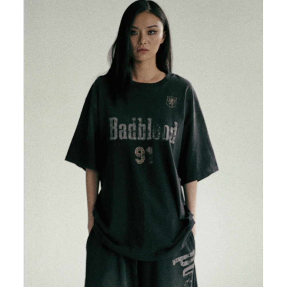 ★BADBLOOD★ Sun Faded2 12 T-Shirt Black