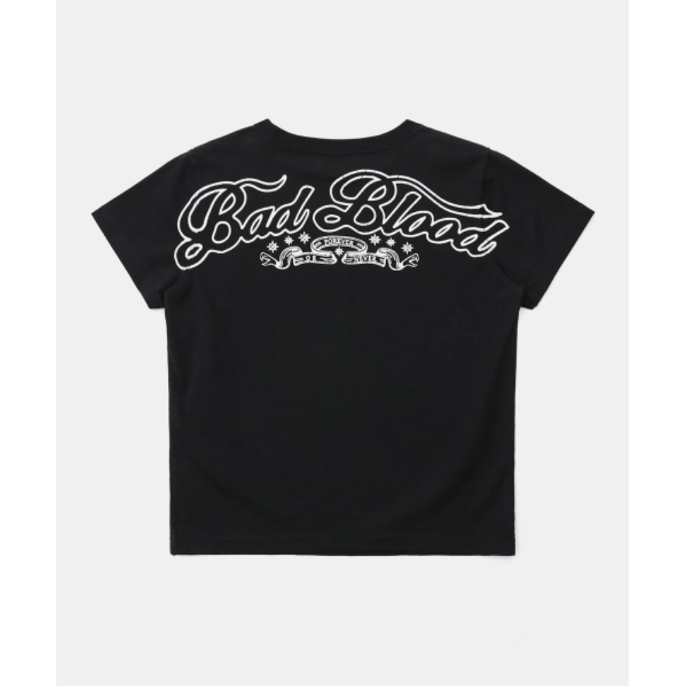 ★BADBLOOD★ Mystic 12 Print T-Shirt Slim Fit Black